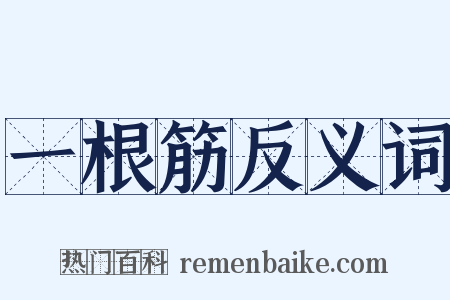 一根筋反义词是什么意思的图片